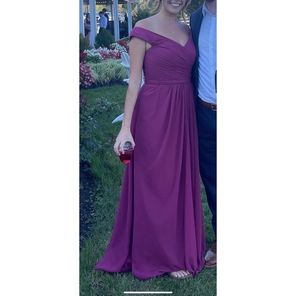 Azazie Audrianna Mulberry Color Size A8 - Picture 4 of 4